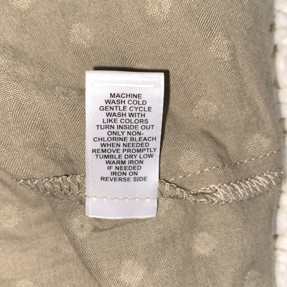 Cato olive green Swiss dot top cotton fabric size XLarge - Picture 8 of 10